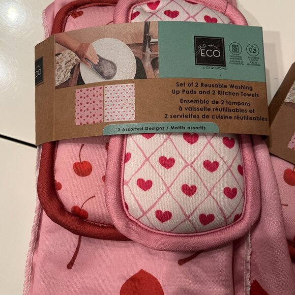 Ciroa Home Reusable Washing Pads and Kitchen Towels (Set‎ of 2 /NEW) (hx) - Picture 4 of 12